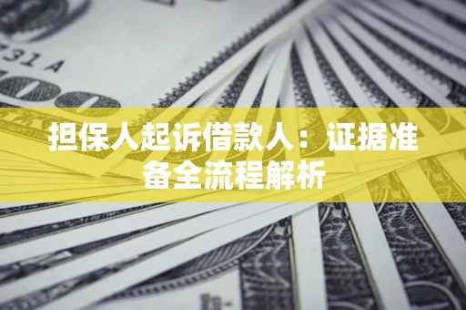 北京担保人起诉借款人：证据准备全流程解析